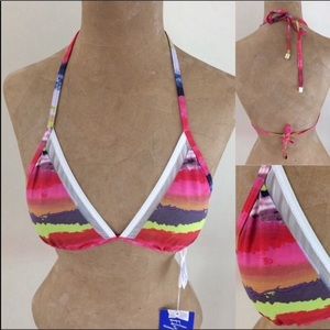 Elizabeth Jane Multi color bikini top Small